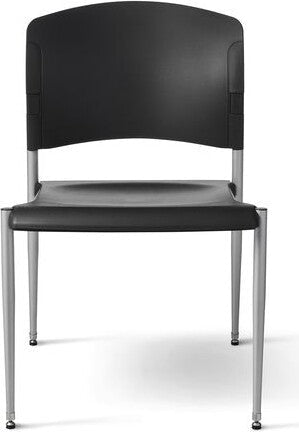 SG300 - Office Master Contoured Poly Back Armless Stacking Chair