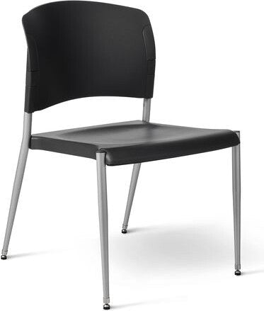 SG300 - Office Master Contoured Poly Back Armless Stacking Chair