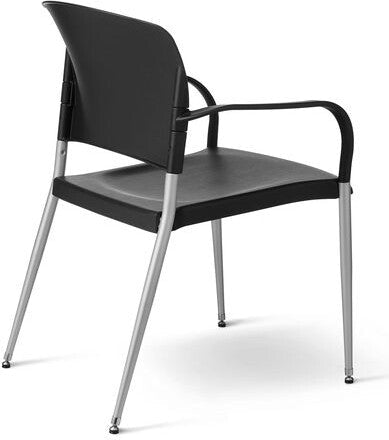 SG3A - Office Master Contoured Poly Back Armless Stacking Chair