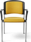 SG3B - OM Seating Cushioned Back Basic Stacking Chair with Arms