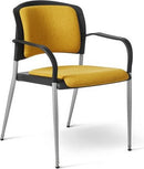 SG3B - OM Seating Cushioned Back Basic Stacking Chair with Arms