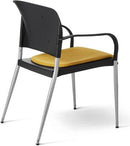 SG3B - OM Seating Cushioned Back Basic Stacking Chair with Arms