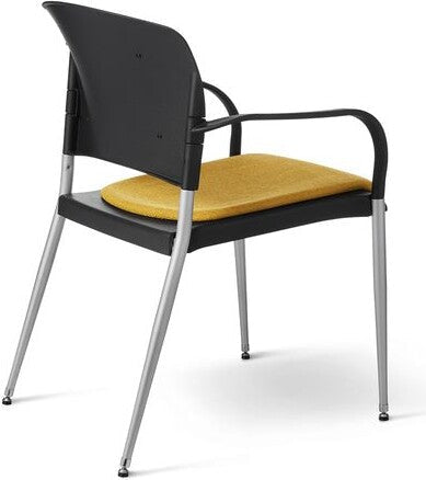 SG3B - Office Master Cushioned Back Basic Stacking Chair with Arms