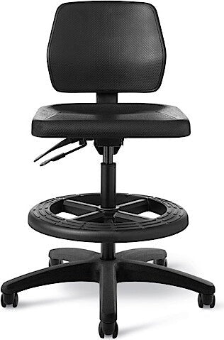 WS25 - Office Master Workstool Basic Bench Height with Backrest and Footring