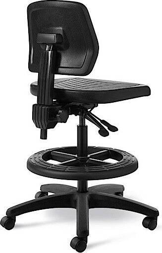 WS25 - OM Seating Workstool Basic Bench Height with Backrest and Footring