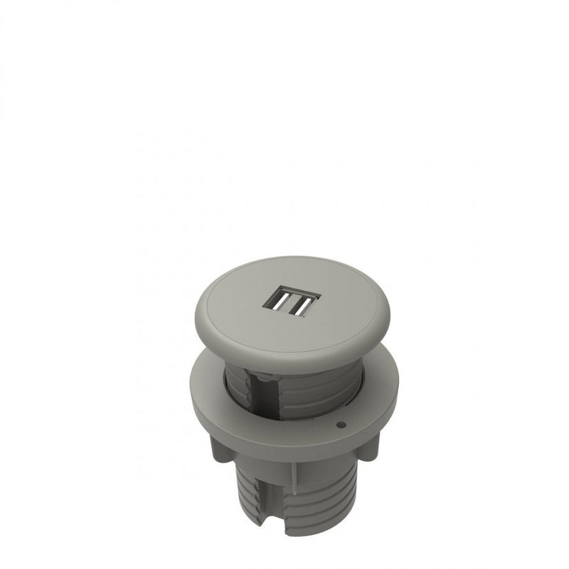 Grommet with 2 USB Power Outlets | OTGGRUSB-SIL - Parlor City Furniture