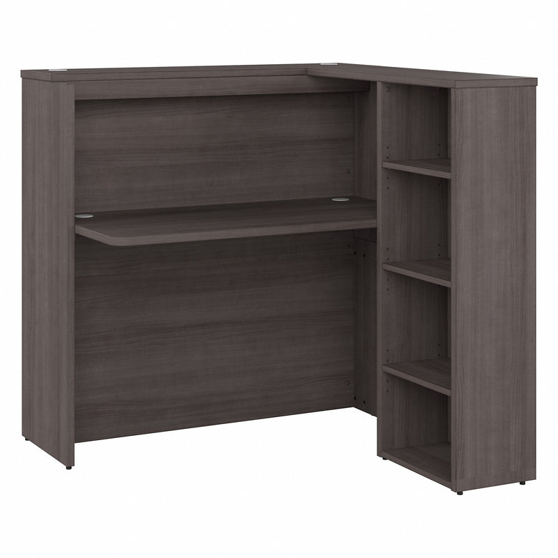 Bush Business Furniture Studio C 48W Corner Bar Cabinet with Shelves