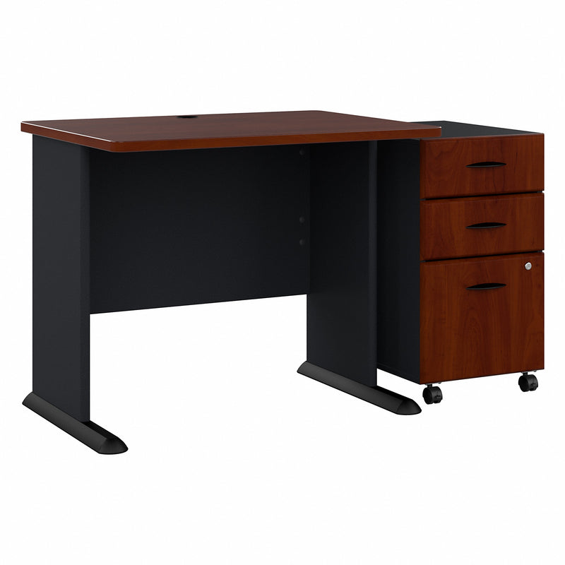 Bush Business Furniture Series A 36W Desk with Mobile File Cabinet