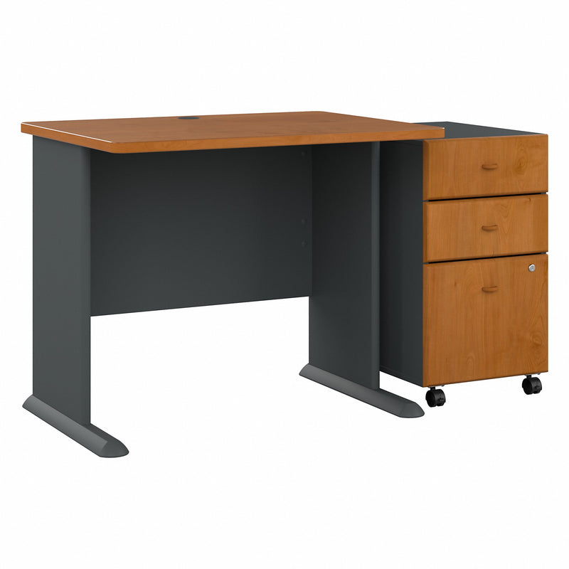 Bush Business Furniture Series A 36W Desk with Mobile File Cabinet