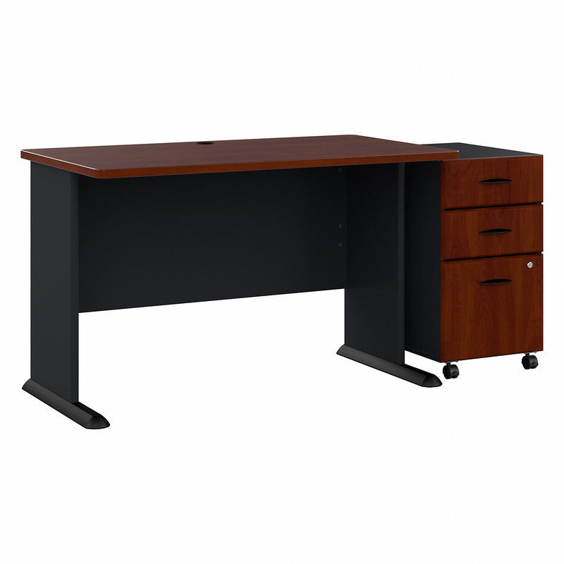 Bush Business Furniture Series A 48W Desk with Mobile File Cabinet