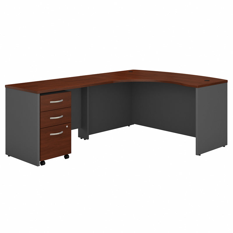 Bush Business Furniture Series C Left Handed L Shaped Desk with Mobile File Cabinet