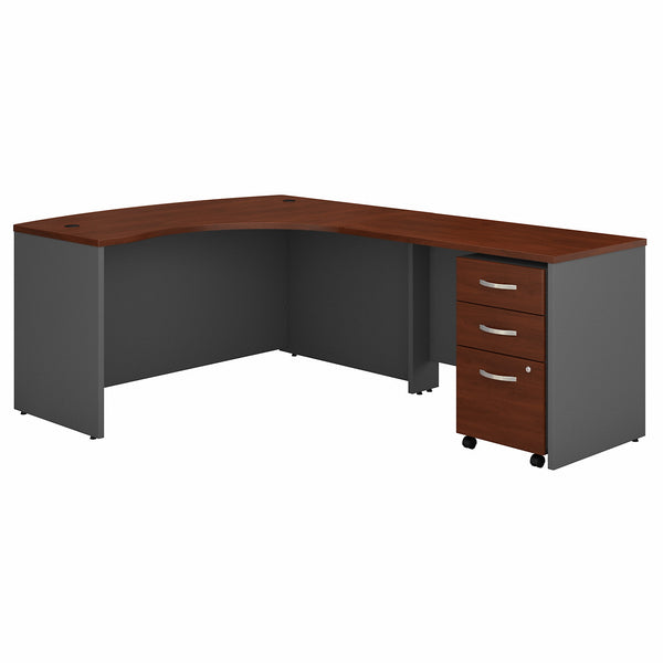 Bush Business Furniture Series C Right Handed L Shaped Desk with Mobile File Cabinet