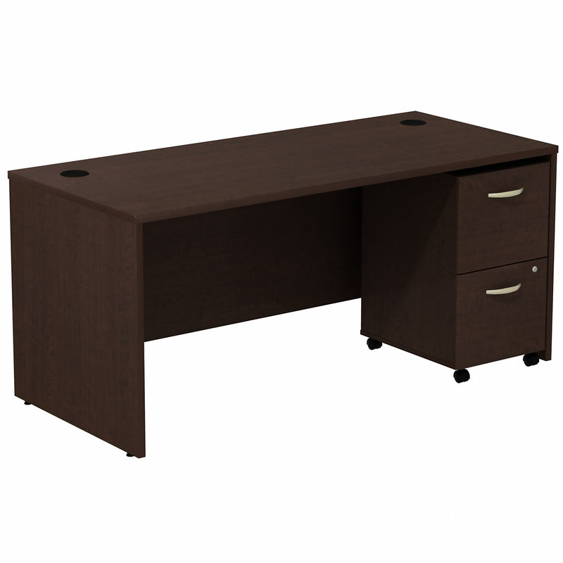 Bush Business Furniture Series C Desk with 2 Drawer Mobile Pedestal