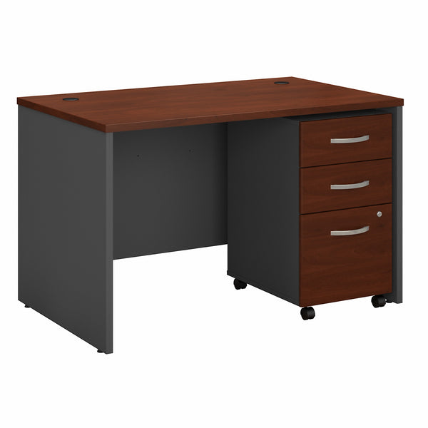 Bush Business Furniture Series C 48W x 30D Office Desk with Mobile File Cabinet