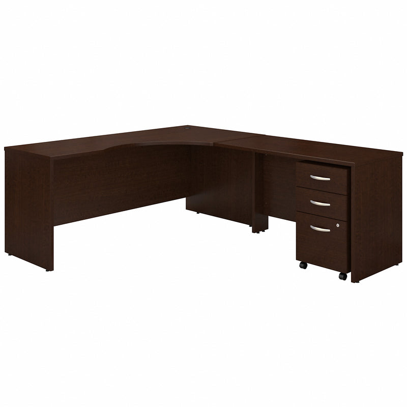 Bush Business Furniture Series C 72W Right Handed Corner Desk with 48W Return and Mobile File Cabinet