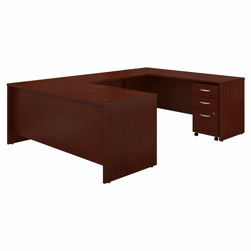 Bush Business Furniture Series C 72W x 30D U Shaped Desk with Mobile File Cabinet