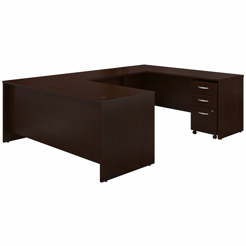 Bush Business Furniture Series C 72W x 30D U Shaped Desk with Mobile File Cabinet