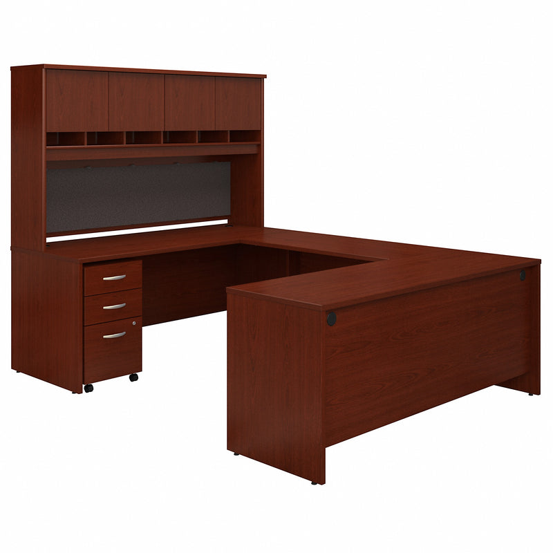 Bush Business Furniture Series C 72W U Shaped Desk with Hutch and Storage