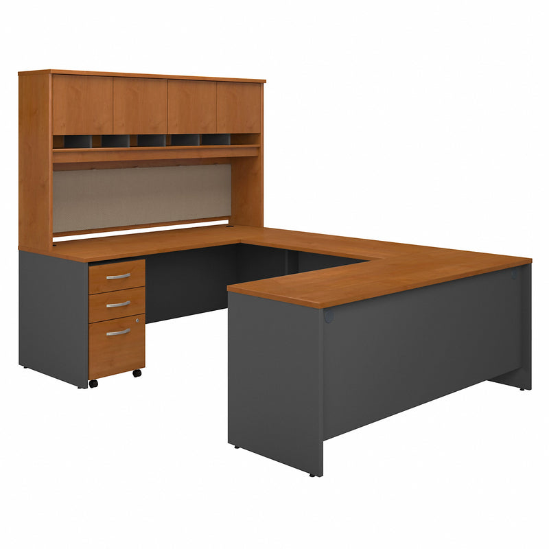 Bush Business Furniture Series C 72W U Shaped Desk with Hutch and Storage