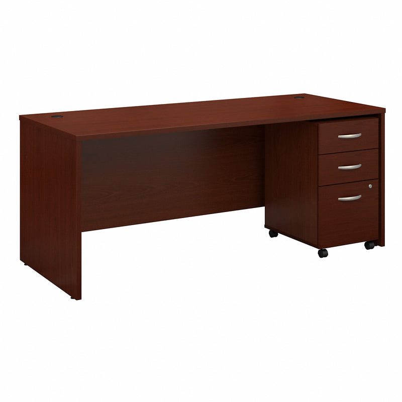 Bush Business Furniture Series C 72W x 30D Office Desk with Mobile File Cabinet