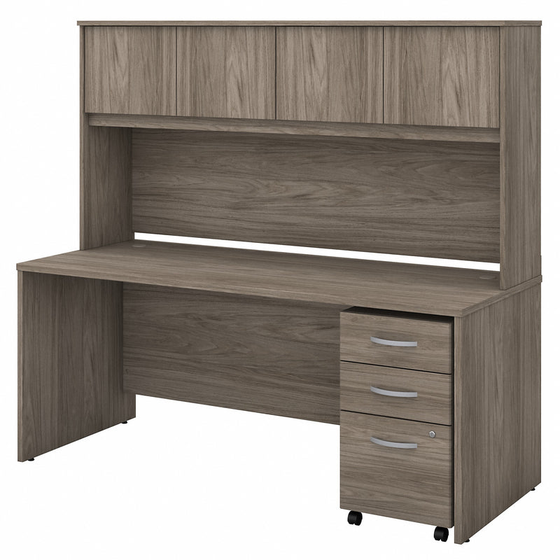 Bush Business Furniture Studio C 72W x 30D Office Desk with Hutch and Mobile File Cabinet