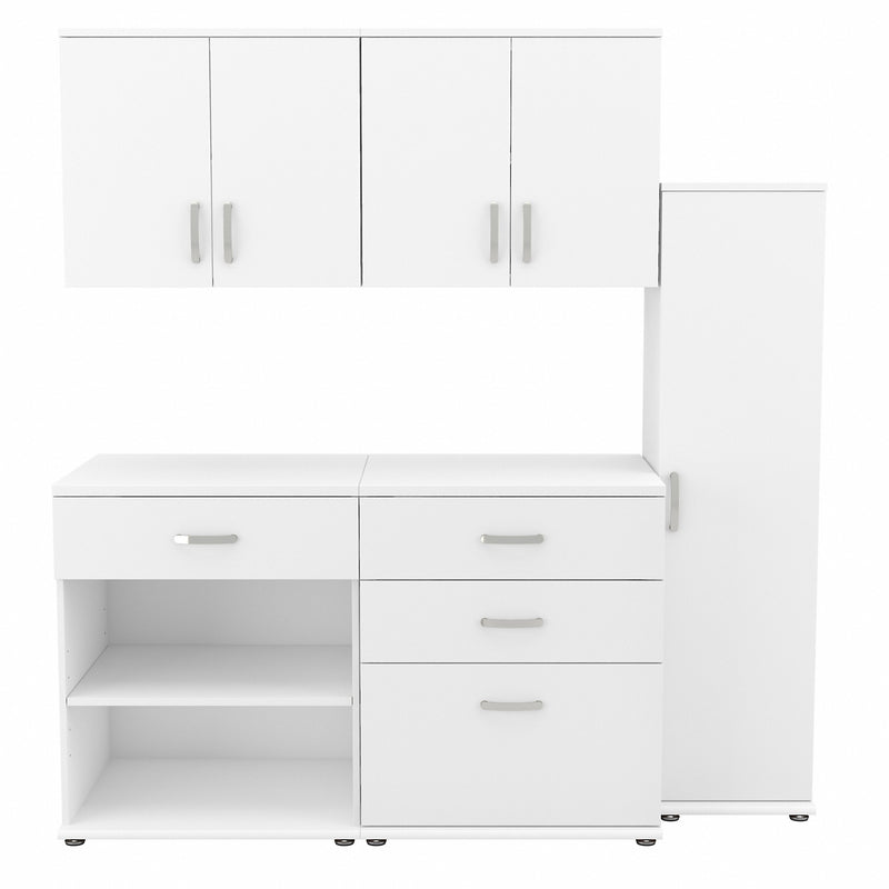 Bush Business Furniture Universal 72W 5 Piece Modular Storage Set with Floor and Wall Cabinets