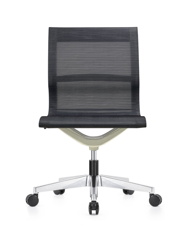 Eurotech Kinetic White Frame Designer Armless Task Chair