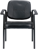 Dakota Black Vinyl Guest Chair