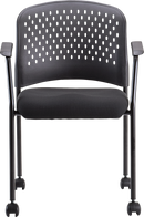 Breeze with Casters / Black Frame Guest Chair