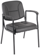 Dakota Black Vinyl Guest Chair