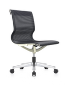 Kinetic White Frame Armless Task Chair