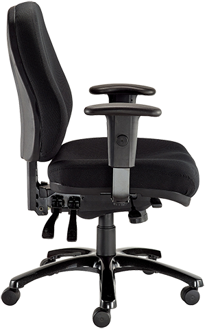 Eurotech 24/7 Executive High Back Chair - Black Fabric