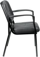 Dakota Black Vinyl Guest Chair