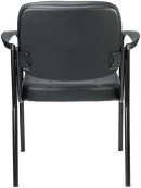 Dakota Black Vinyl Guest Chair