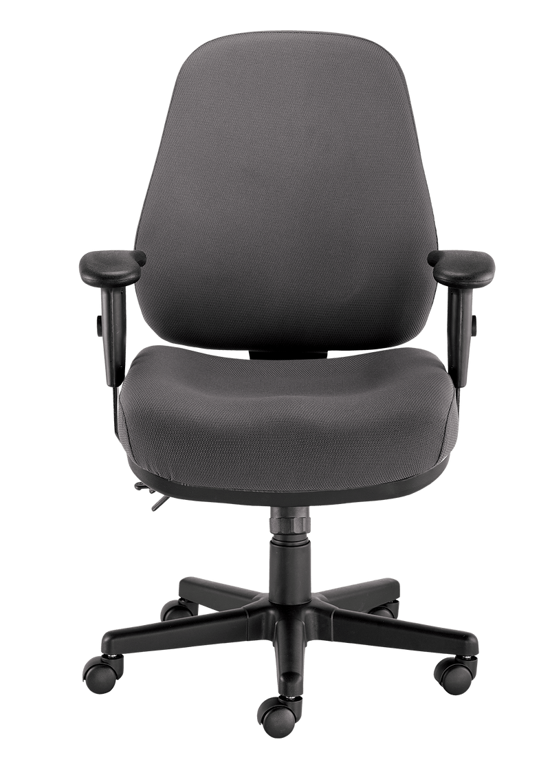 24/7 Executive High Back Chair - Black Fabric