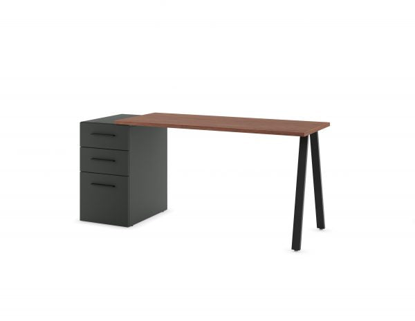 Desk with Pedestal - Parlor City Furniture
