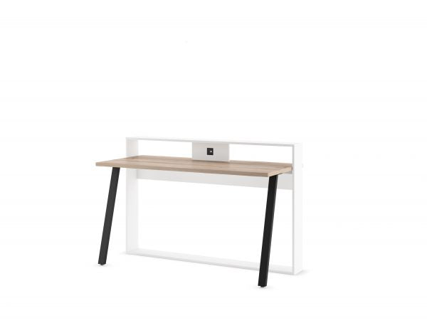 Desk with Integrated Monitor Stand - Parlor City Furniture